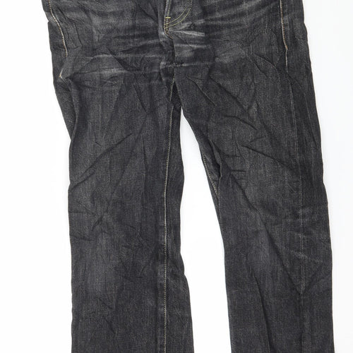 Uniqlo Mens Grey  Denim Straight Jeans Size 32 in L27 in