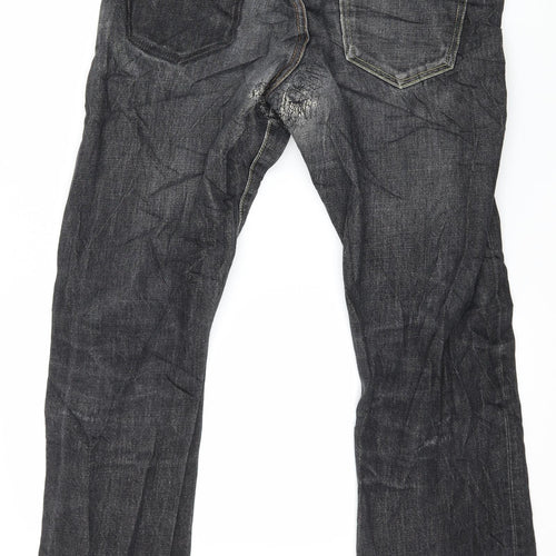 Uniqlo Mens Grey  Denim Straight Jeans Size 32 in L27 in