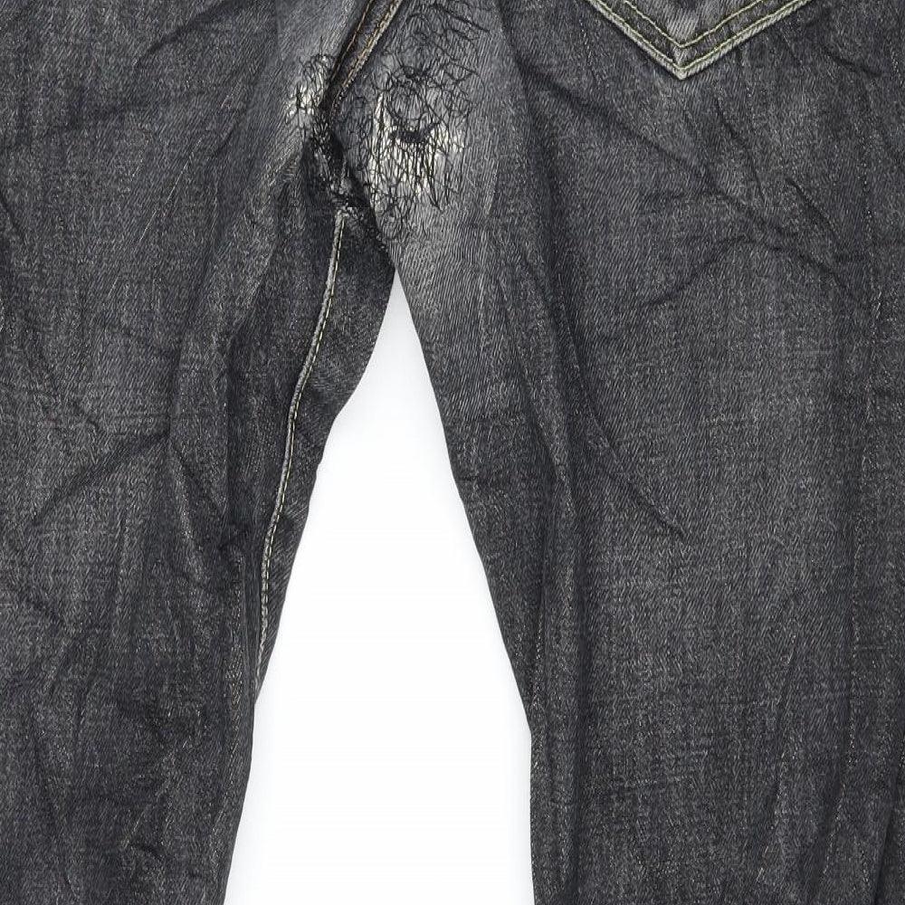 Uniqlo Mens Grey  Denim Straight Jeans Size 32 in L27 in