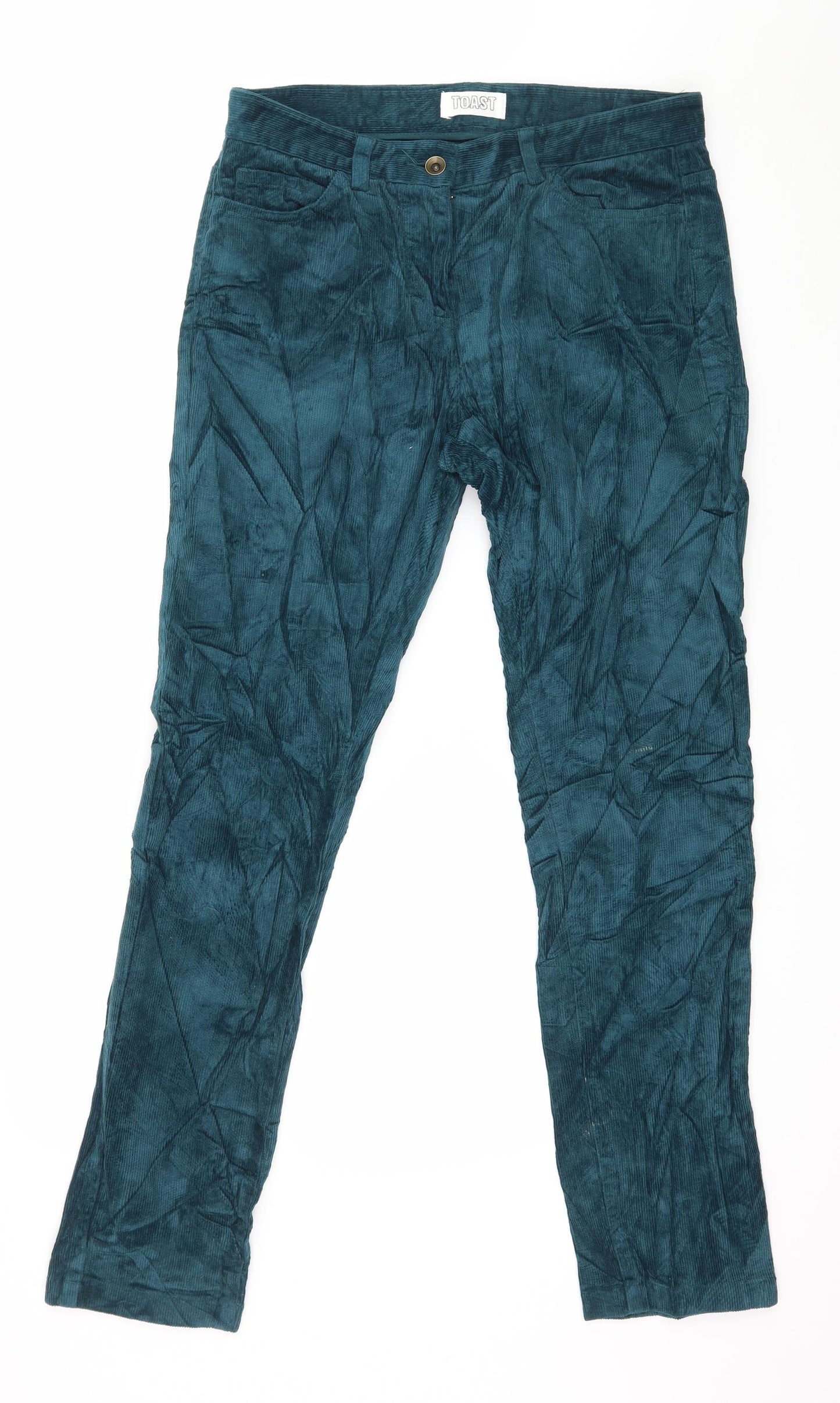 Toast Womens Blue  Corduroy Straight Jeans Size 12 L30 in