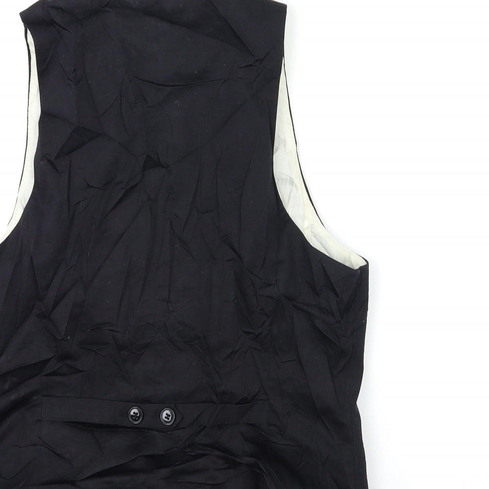 H&M Mens Black   Jacket Waistcoat Size L