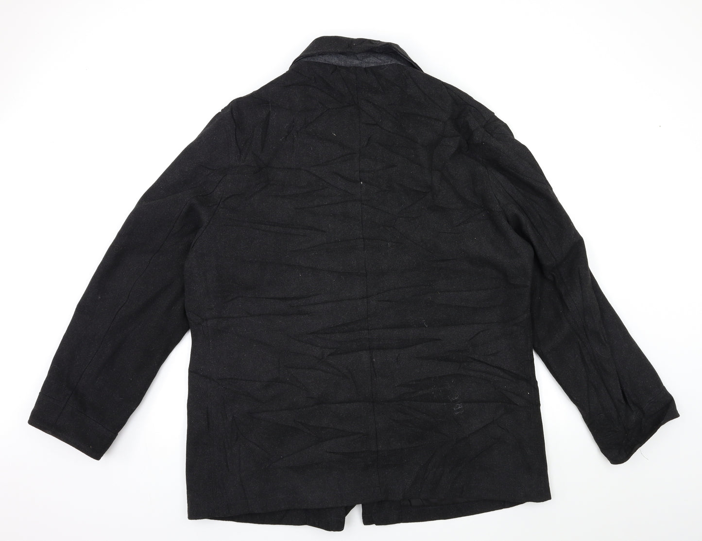 Marks and Spencer Mens Black   Overcoat Coat Size XL