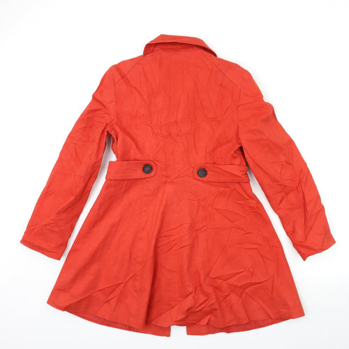 Oasis Womens Red   Overcoat Coat Size S