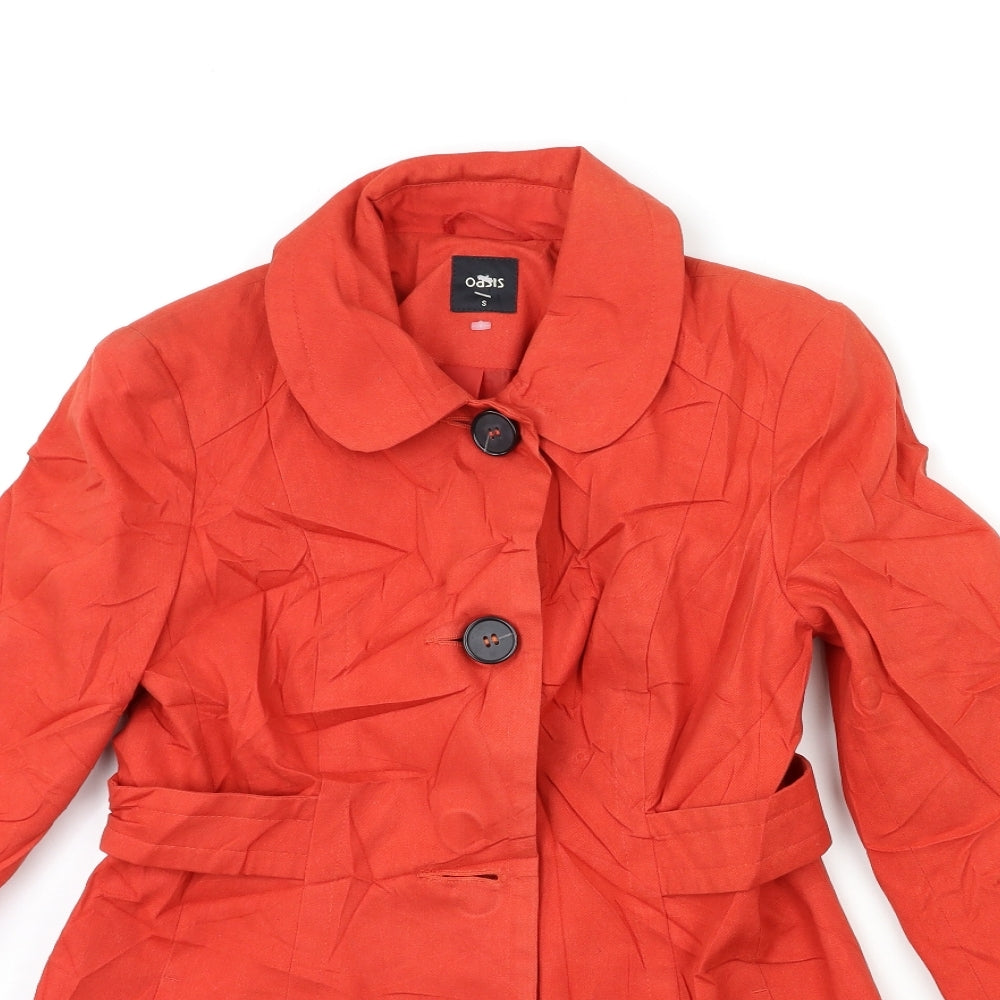 Oasis Womens Red   Overcoat Coat Size S