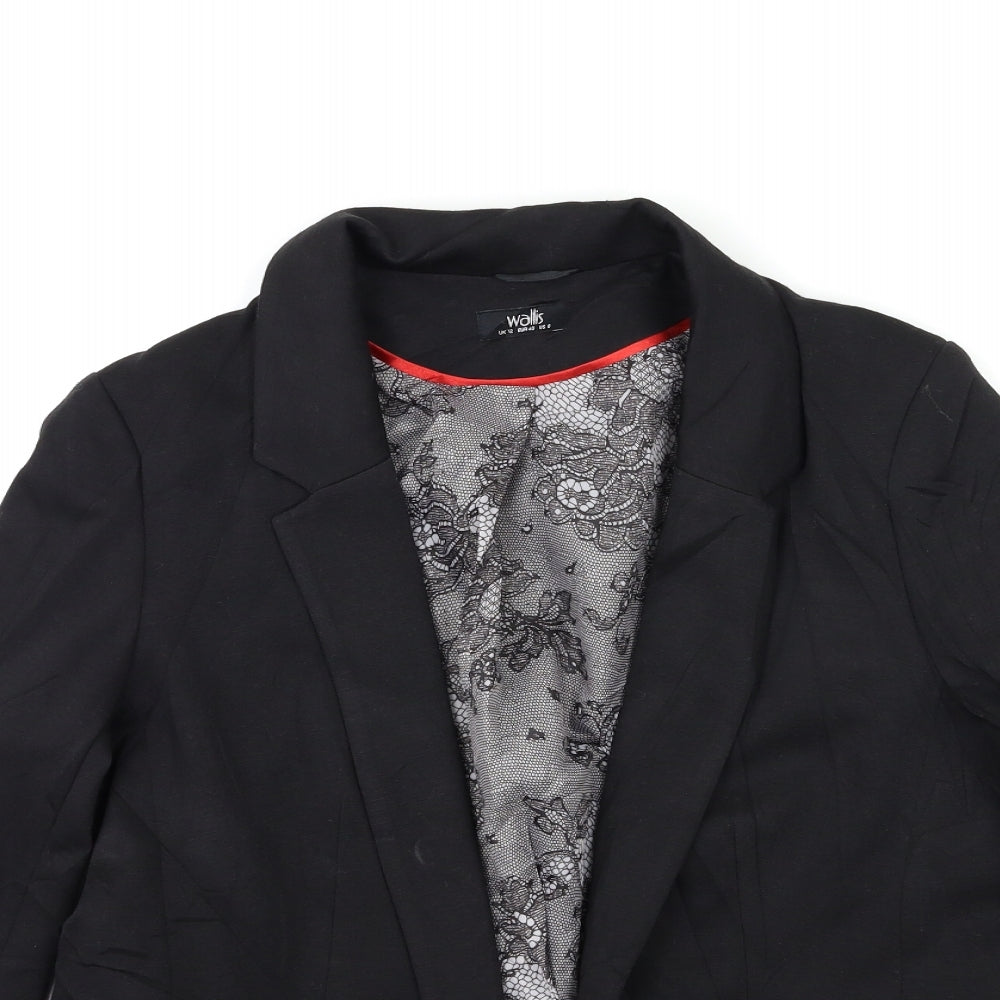 Wallis Womens Black   Jacket Blazer Size 12