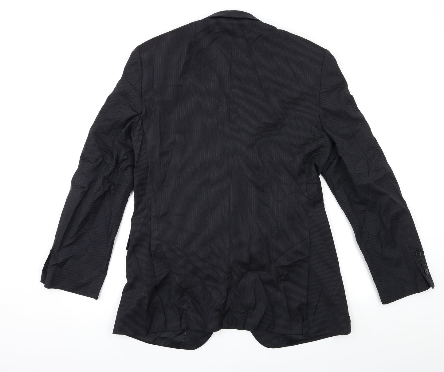 NEXT Mens Black Striped  Jacket Suit Jacket Size 38