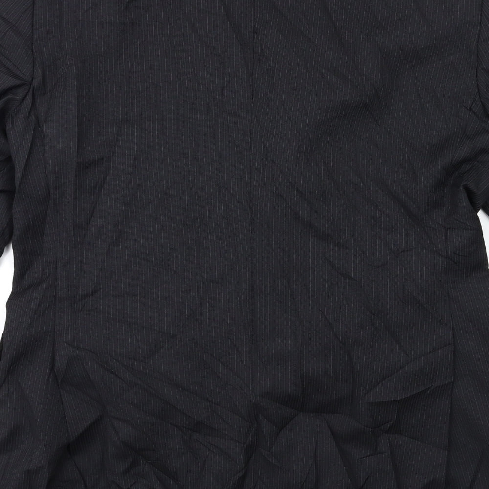 NEXT Mens Black Striped  Jacket Suit Jacket Size 38