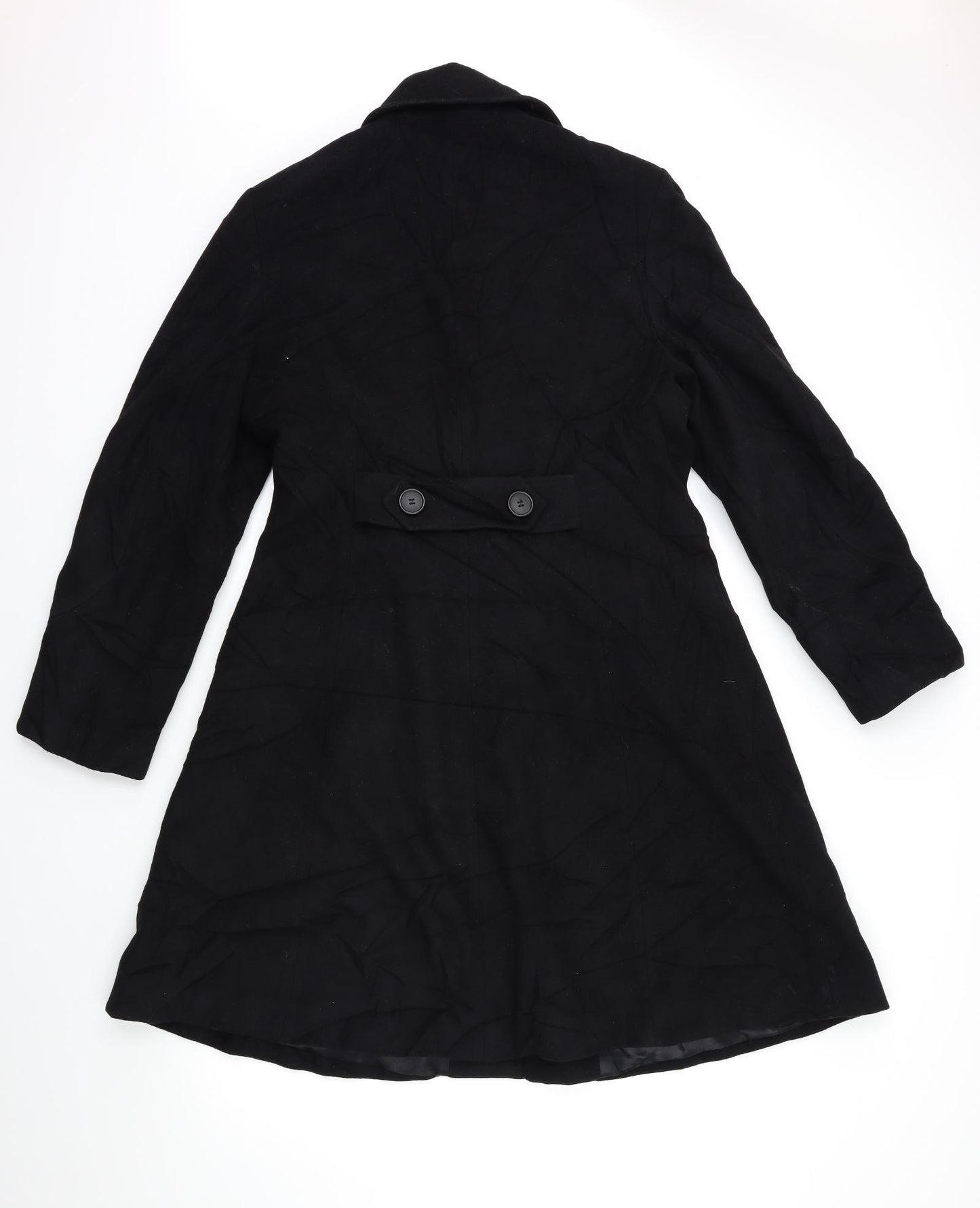 Austin Reed Womens Black   Overcoat Coat Size 14