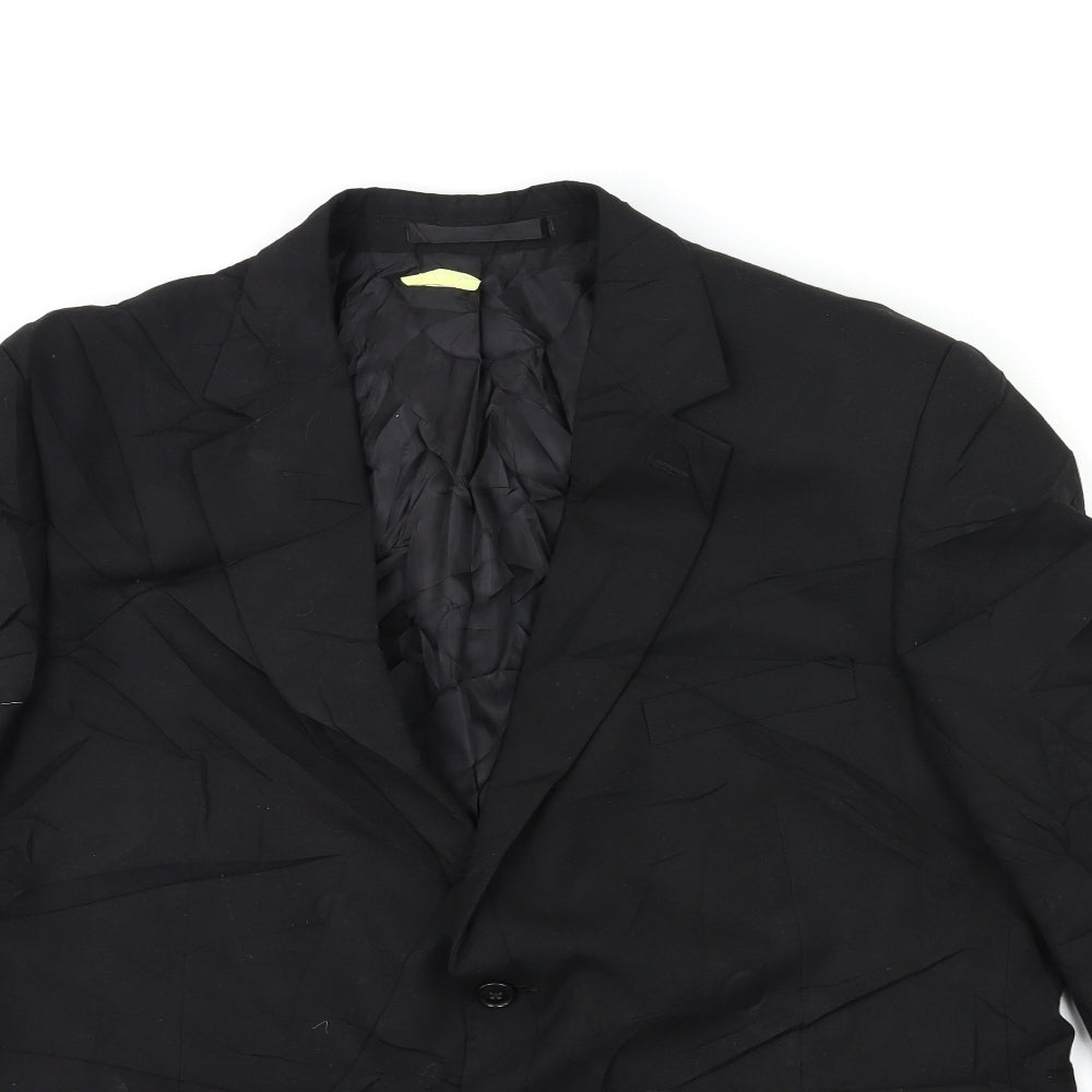 Marks and Spencer Mens Black   Jacket Suit Jacket Size 46