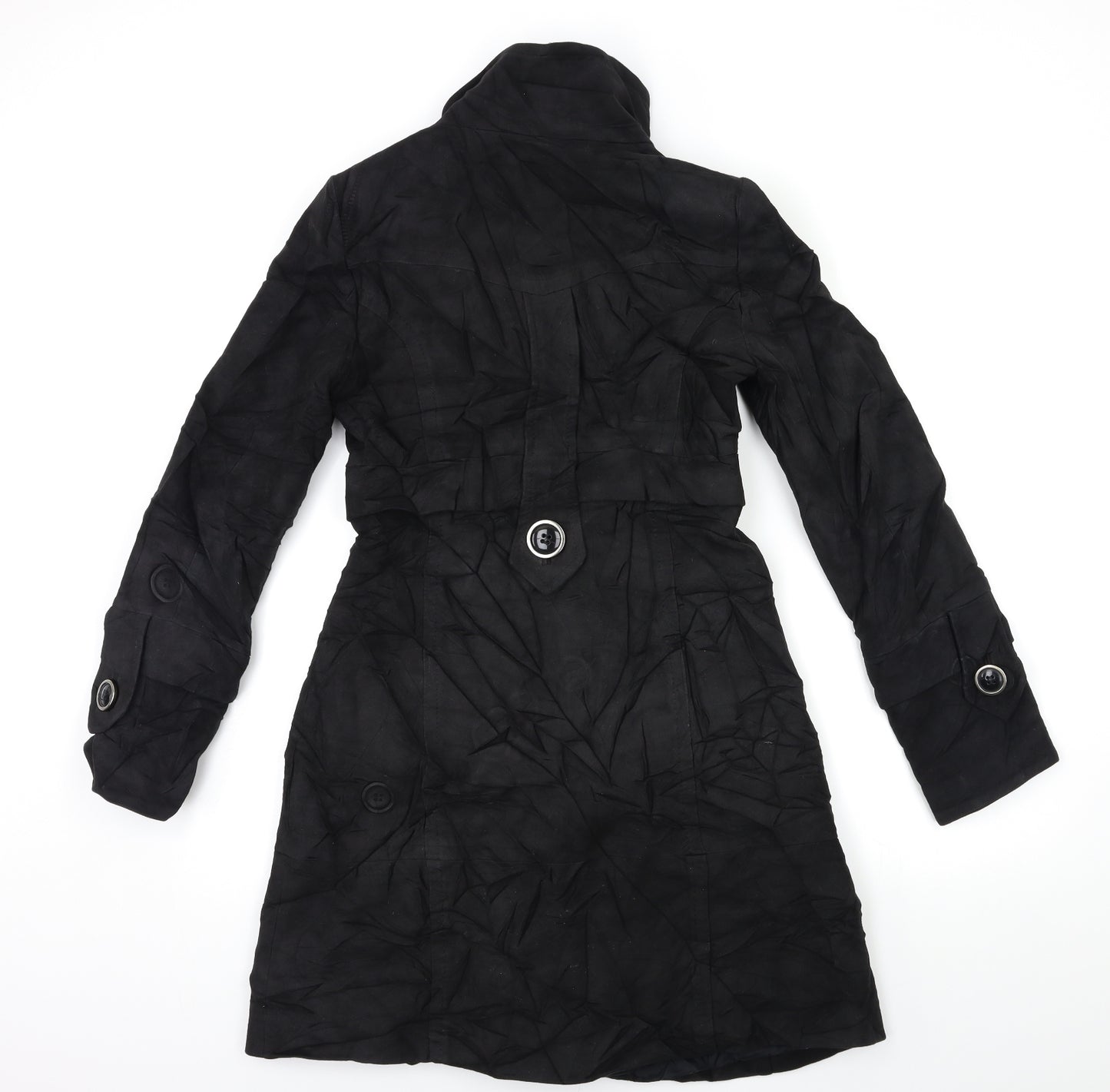 Mango Womens Black   Trench Coat Coat Size S