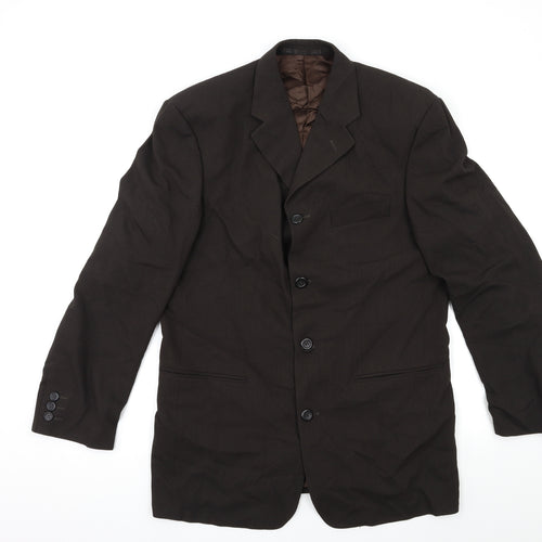 Preworn Mens Brown   Jacket Suit Jacket Size 42