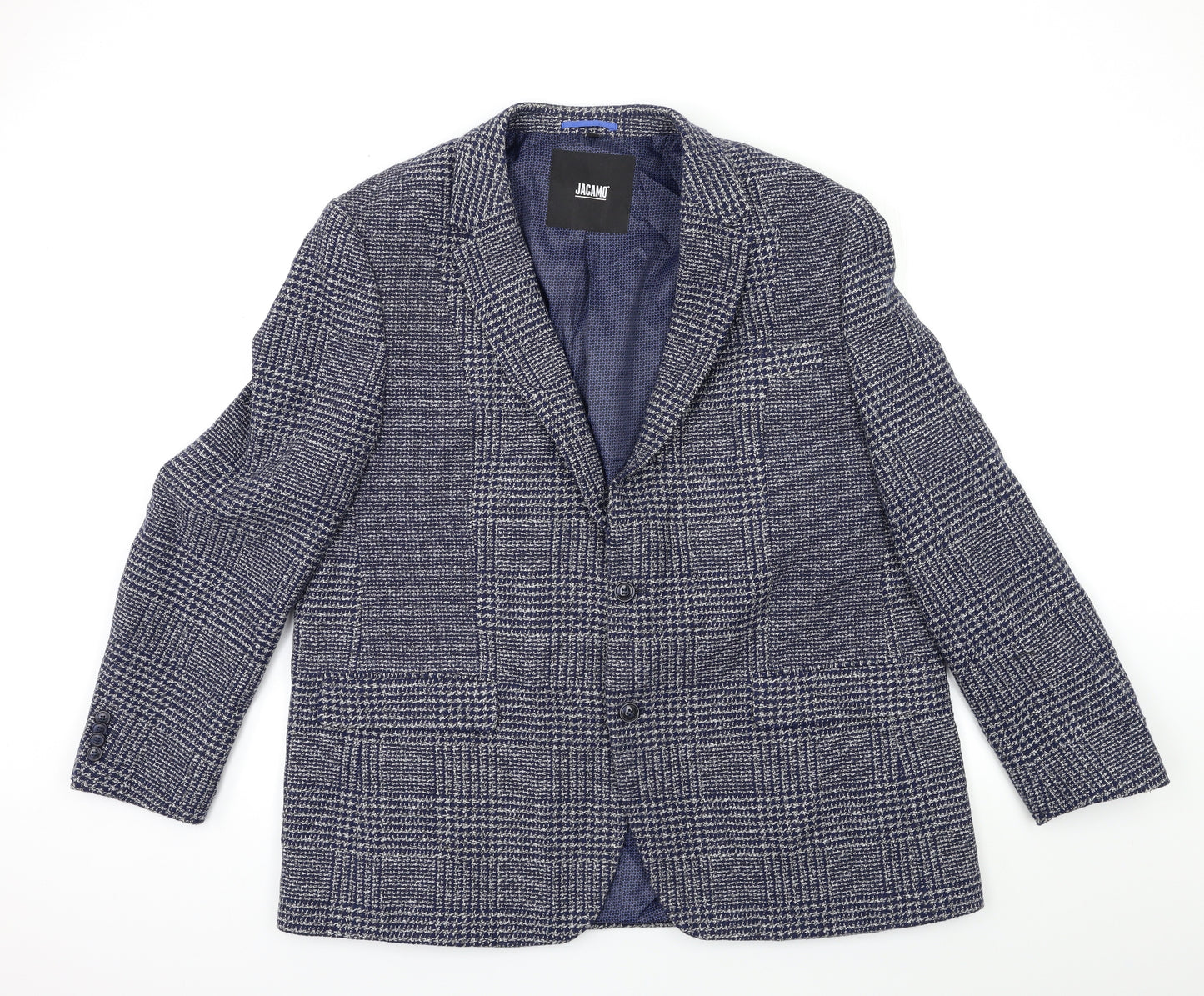Jacamo Mens Blue Check  Jacket Suit Jacket Size 52