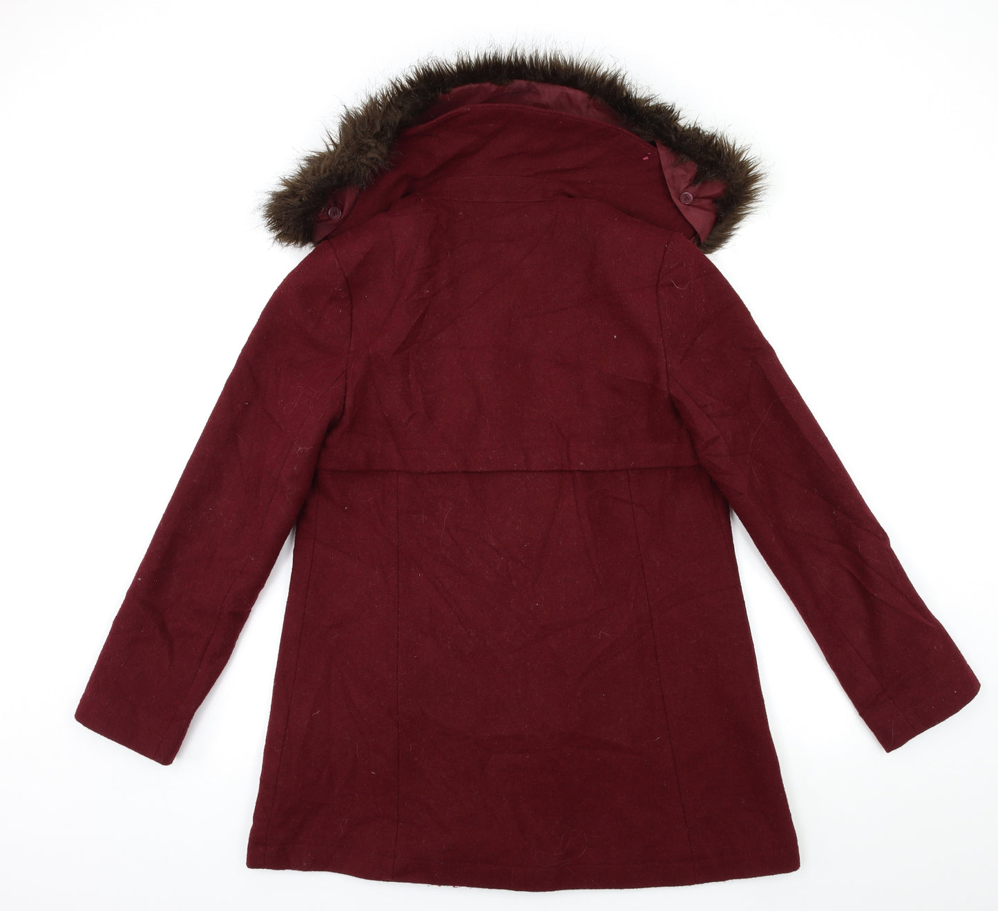 Red Herring Womens Red   Overcoat Coat Size 8