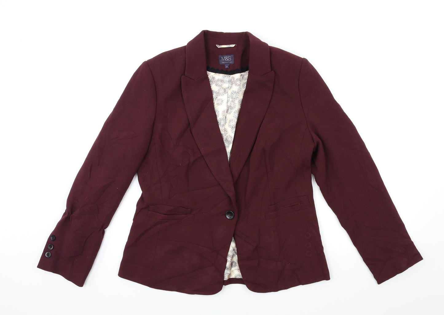 Marks and Spencer Womens Red   Kimono Blazer Size 14