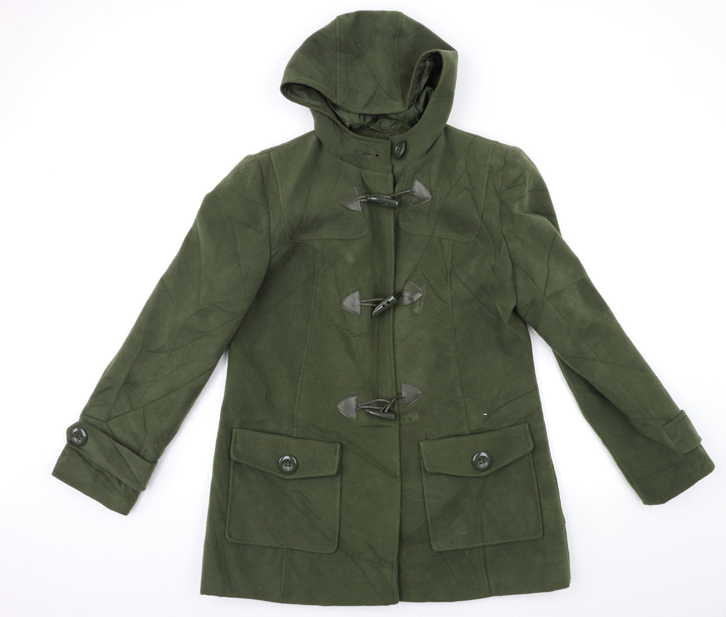 BHS Womens Green   Overcoat Coat Size 16