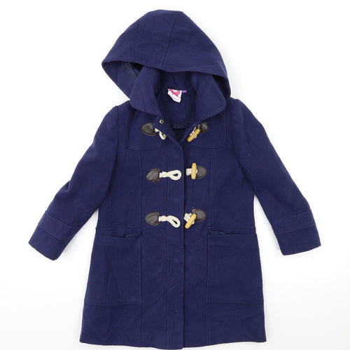 John Lewis Girls Blue   Overcoat Coat Size 6 Years