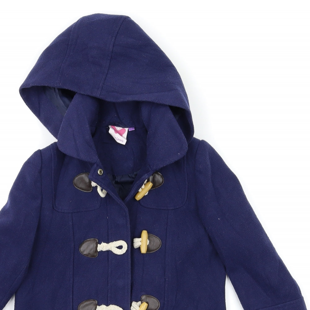John Lewis Girls Blue   Overcoat Coat Size 6 Years