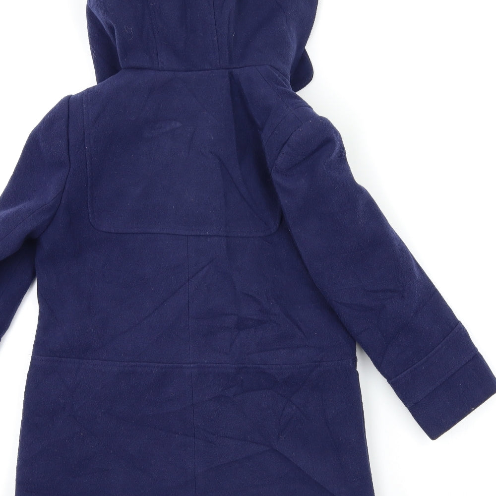 John Lewis Girls Blue   Overcoat Coat Size 6 Years