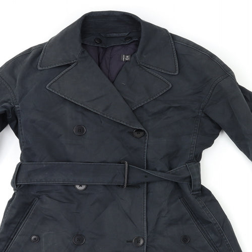 Preworn Mens Grey   Trench Coat Coat Size XS