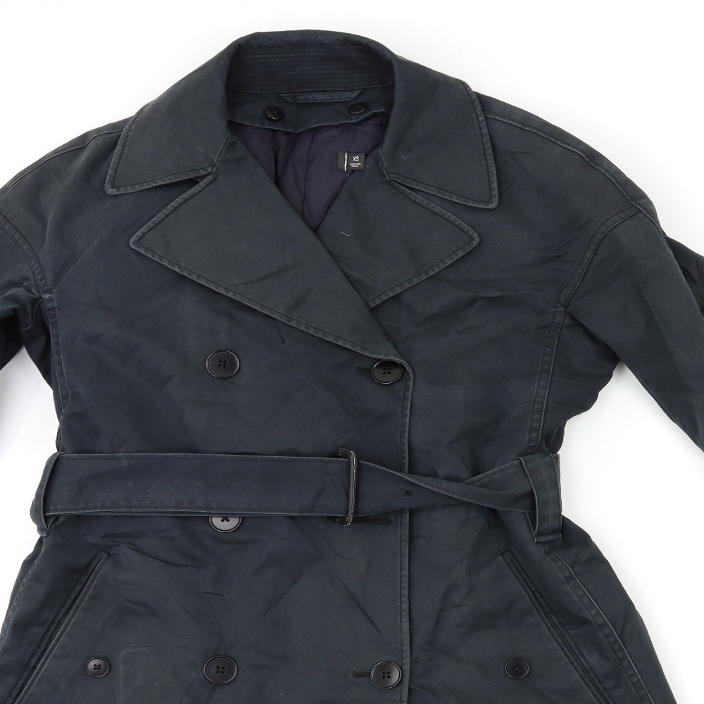 Preworn Mens Grey   Trench Coat Coat Size XS