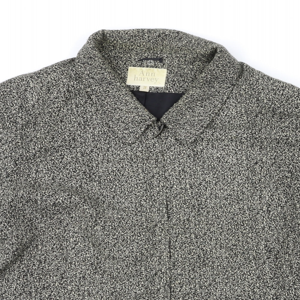 Ann Harvey Womens Black   Overcoat Coat Size 28