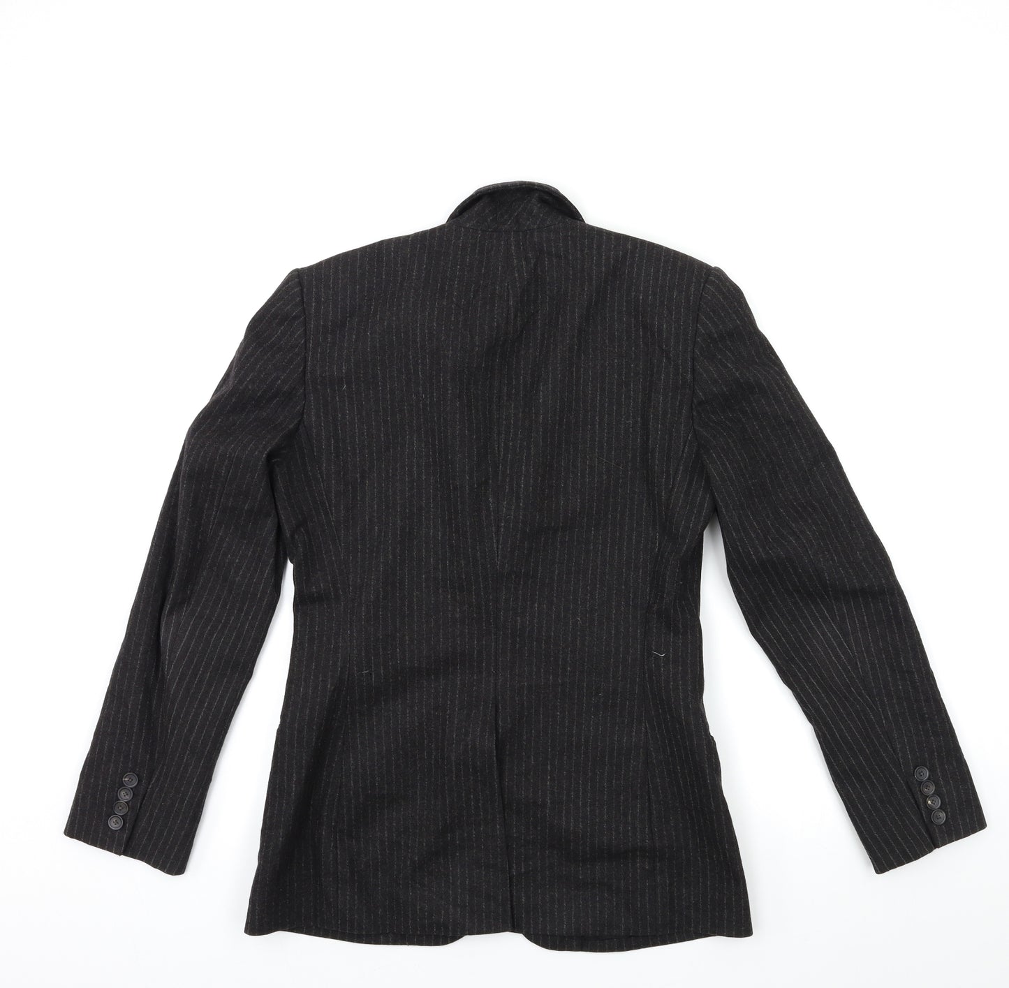 Ralph Lauren Womens Grey Striped  Jacket Blazer Size 8