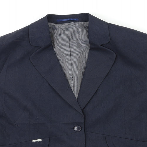 ICONA Womens Blue   Jacket Suit Jacket Size 14