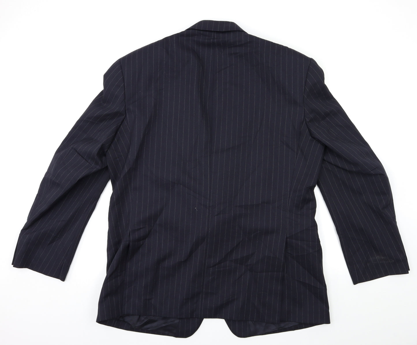 Mr Harry Mens Black Striped  Jacket Suit Jacket Size 44