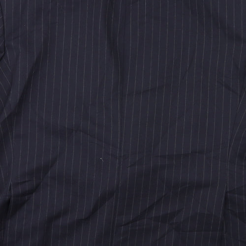 Mr Harry Mens Black Striped  Jacket Suit Jacket Size 44