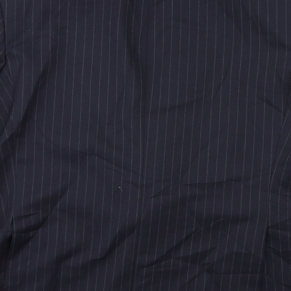 Mr Harry Mens Black Striped  Jacket Suit Jacket Size 44