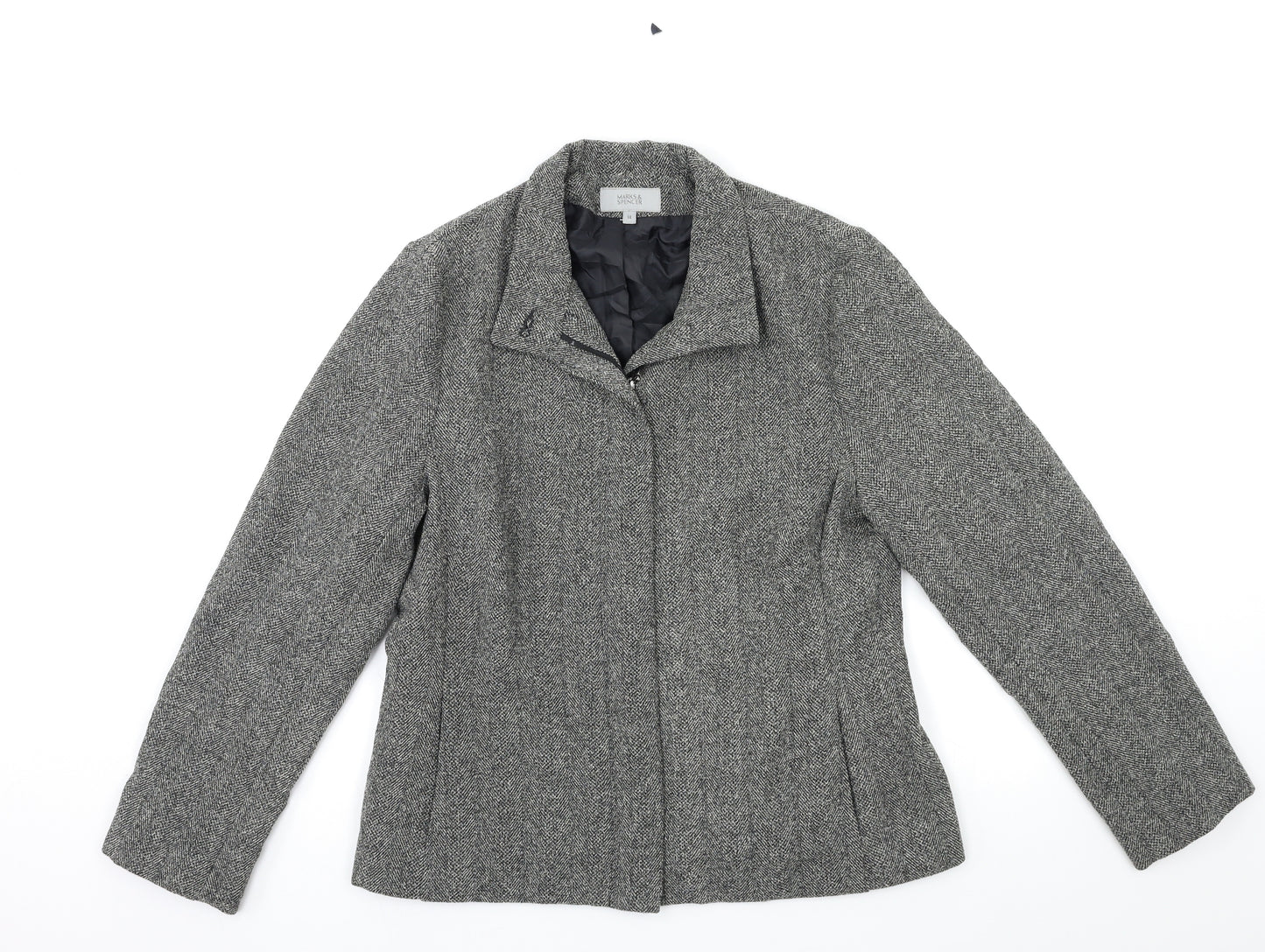 Marks and Spencer Womens Green   Overcoat Coat Size 14