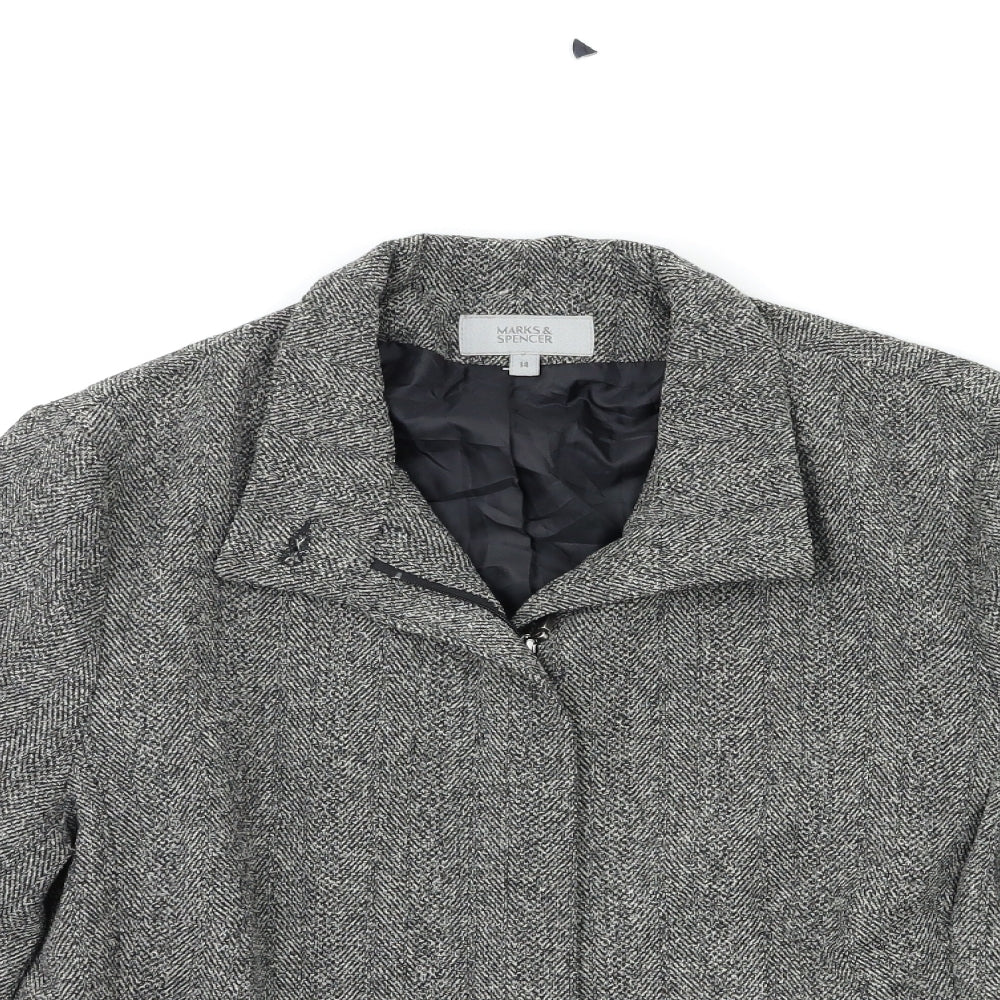 Marks and Spencer Womens Green   Overcoat Coat Size 14