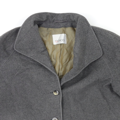 Gelco Womens Grey   Overcoat Coat Size 12