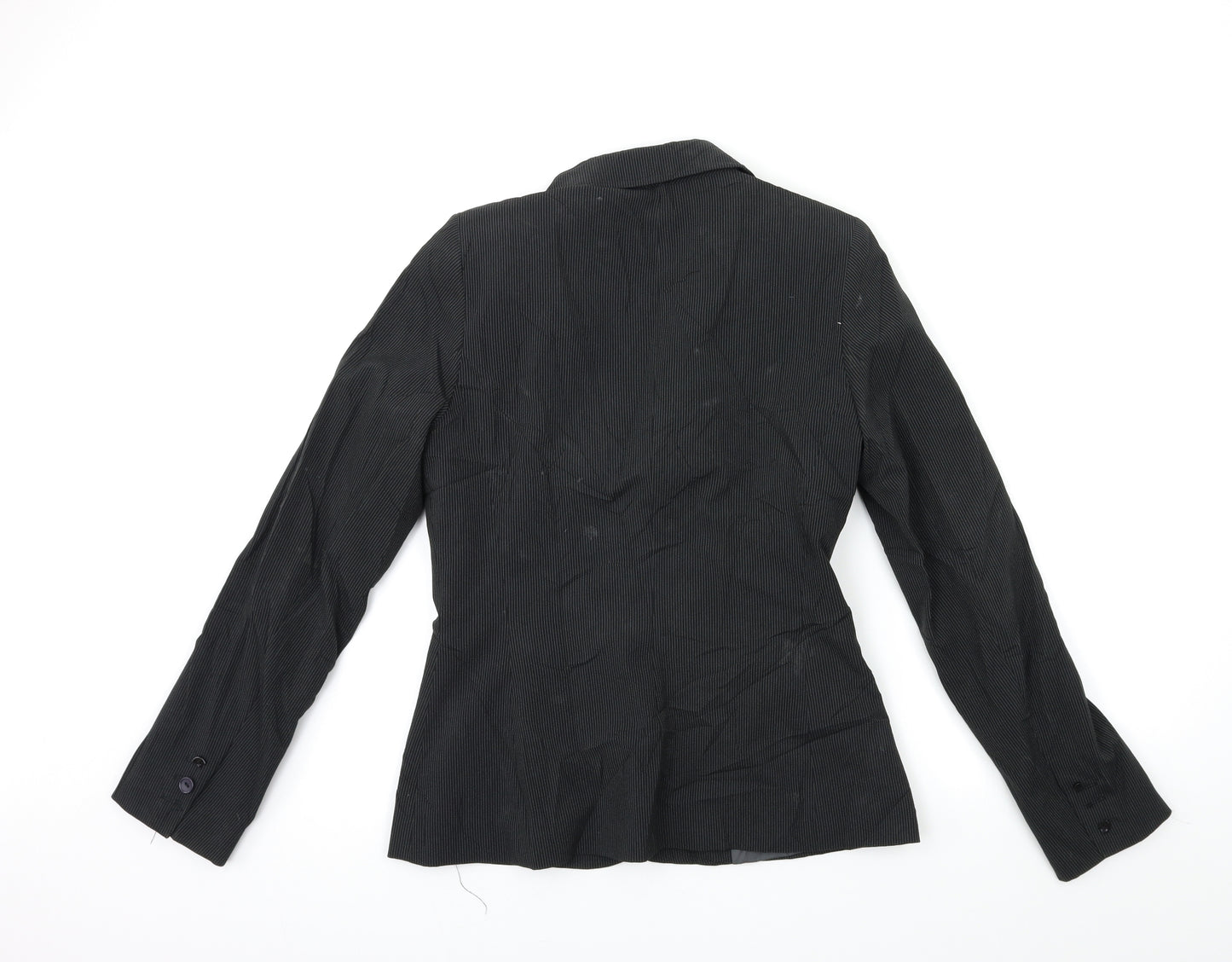 New Look Womens Black Striped  Jacket Blazer Size 12
