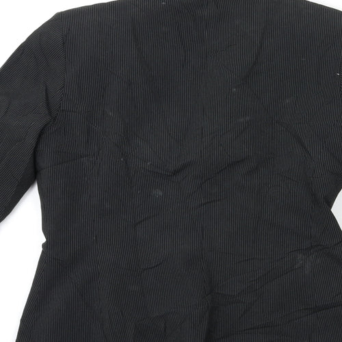 New Look Womens Black Striped  Jacket Blazer Size 12