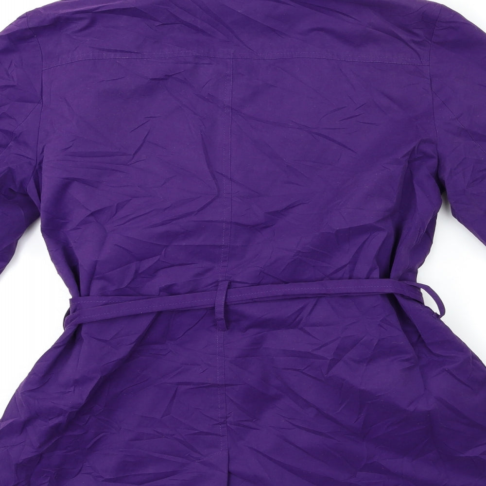 Hobbs Womens Purple   Trench Coat Coat Size 10