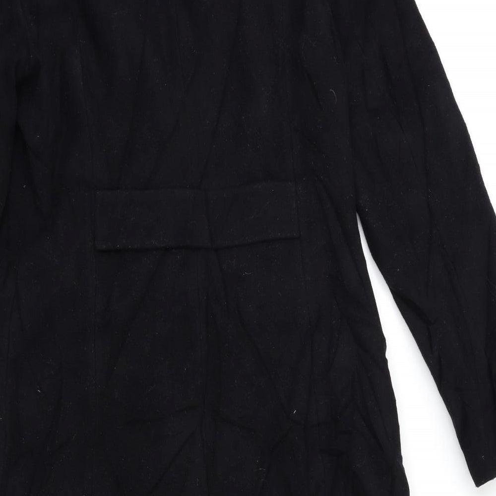 Debenhams Womens Black   Overcoat Coat Size 14