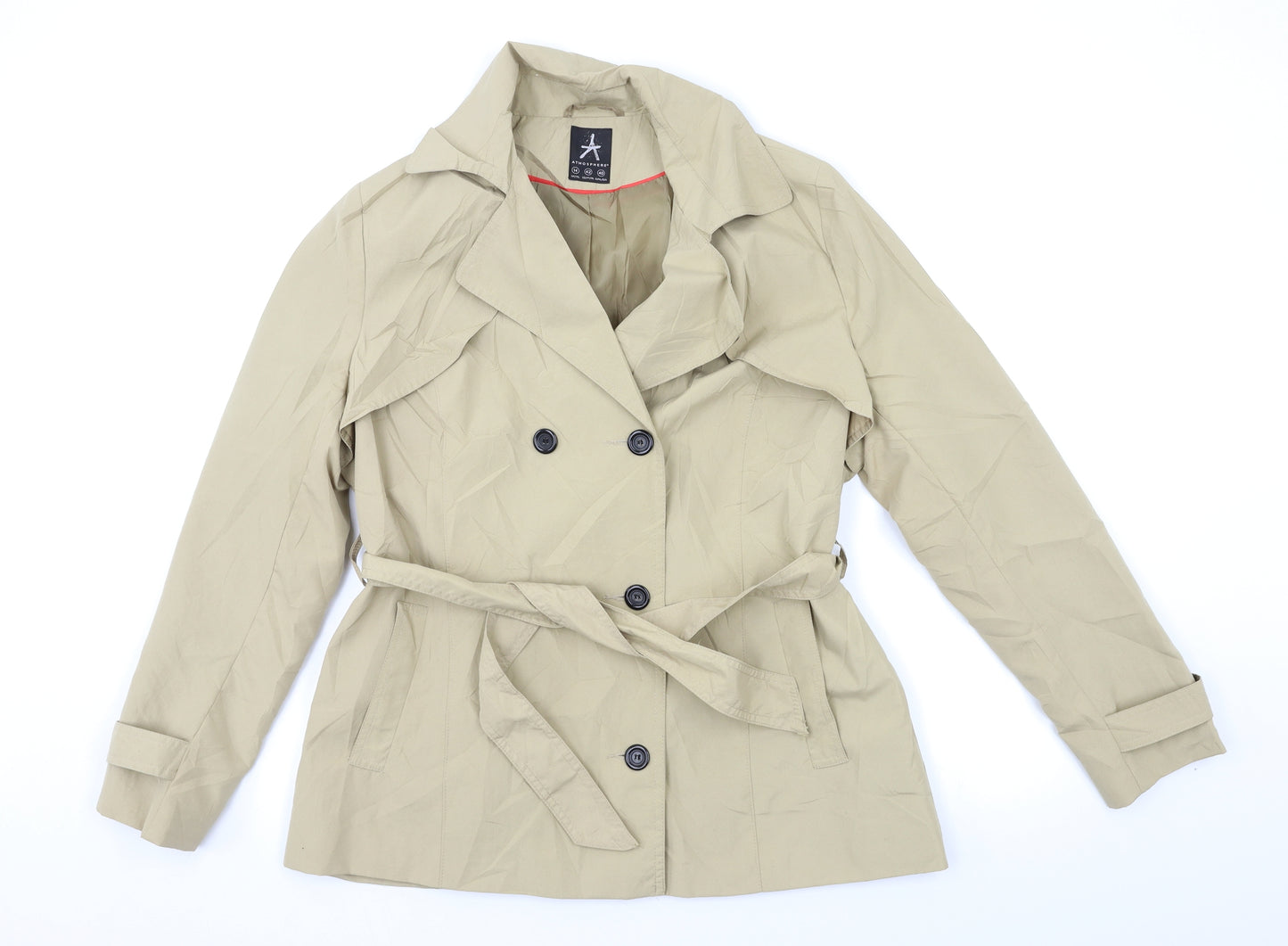 Atmosphere Womens Beige   Trench Coat Jacket Size 14