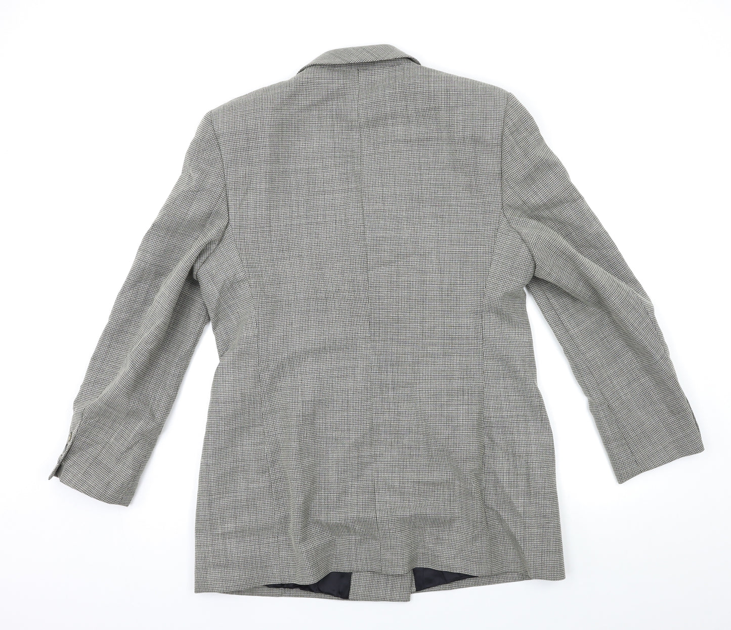 ST MICHAEL Womens Green Check  Jacket Suit Jacket Size 16