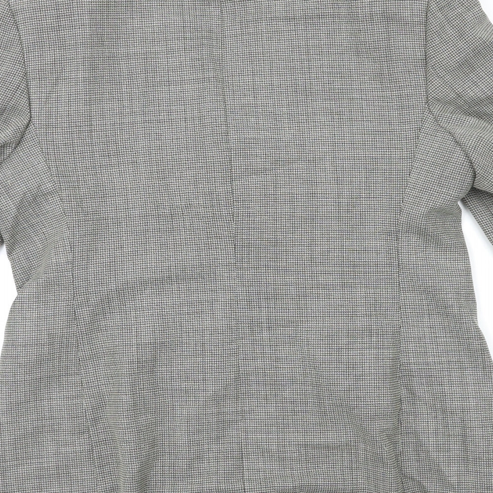 ST MICHAEL Womens Green Check  Jacket Suit Jacket Size 16