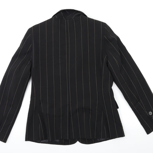 St Bernard  Womens Black Striped  Jacket Blazer Size 12