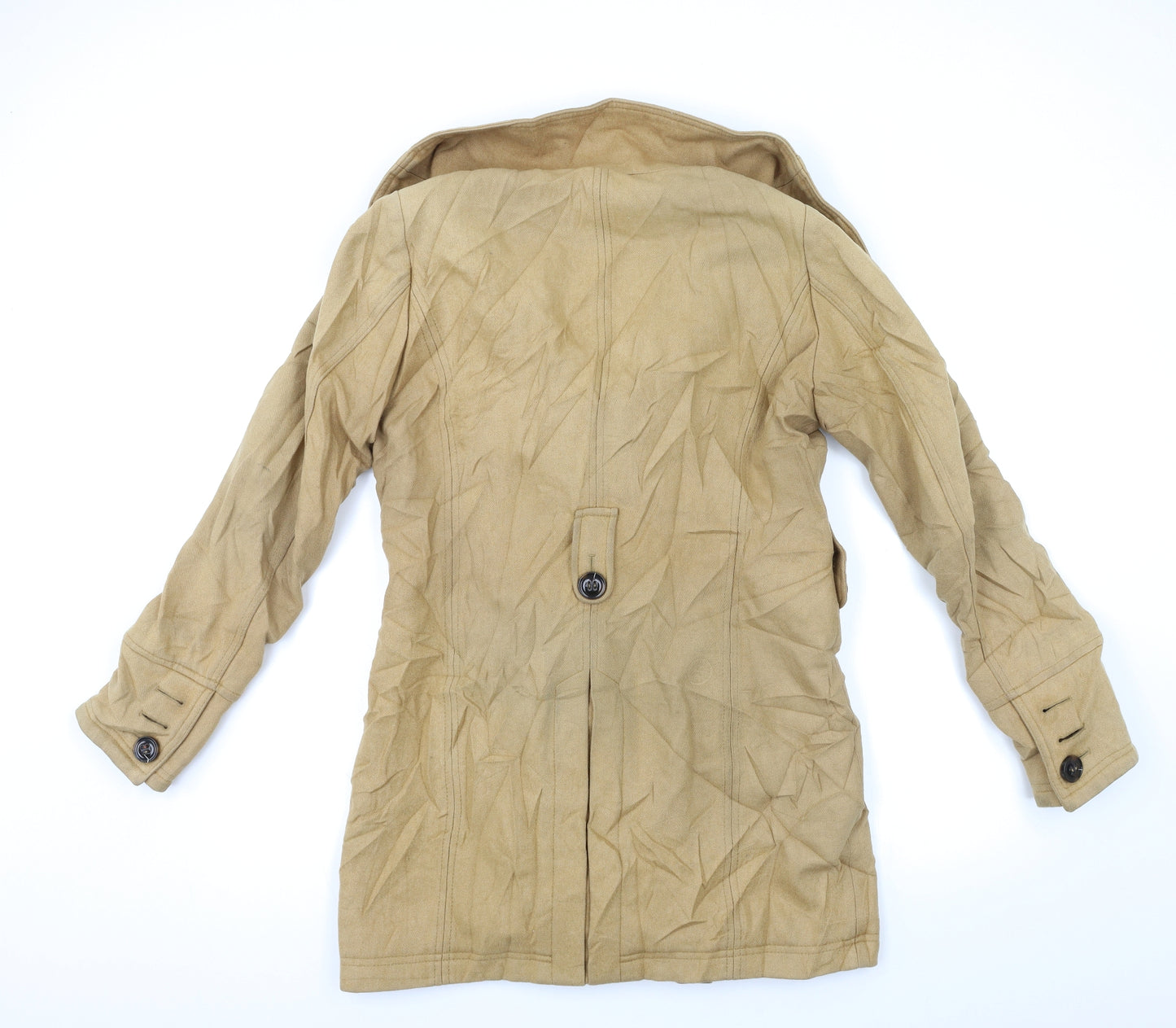 Yessica Womens Beige   Overcoat Coat Size 12