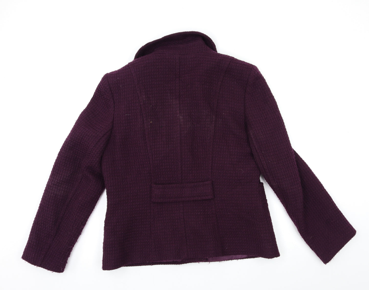 M&Co Womens Purple   Overcoat Coat Size 16