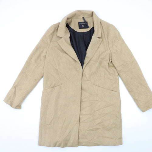 Dorothy Perkins Womens Beige   Overcoat Coat Size 12