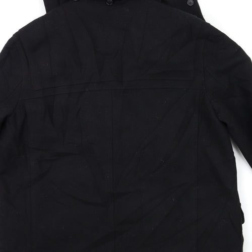 BRICE Mens Black   Overcoat Coat Size M