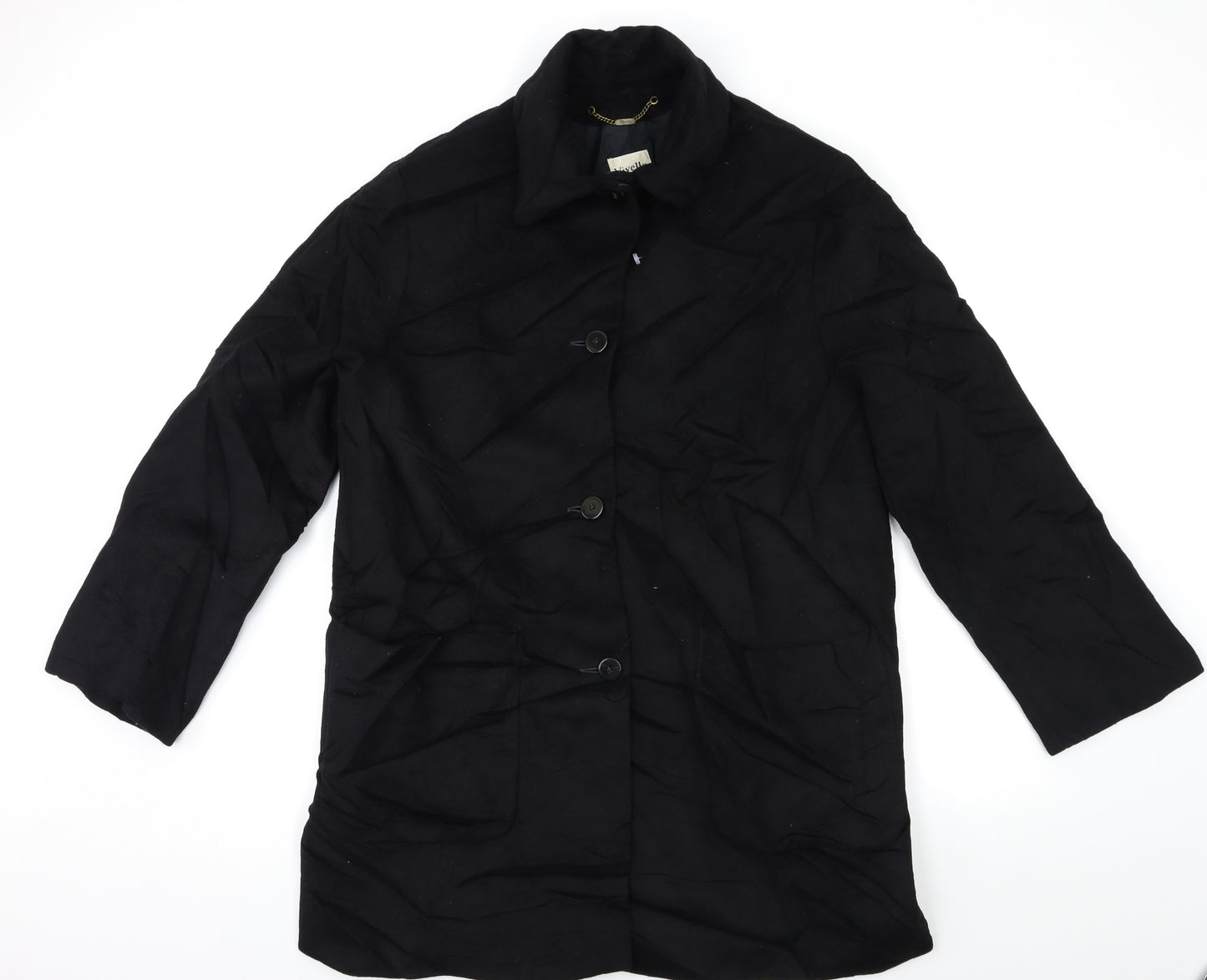 Viyella Womens Black   Overcoat Coat Size 12