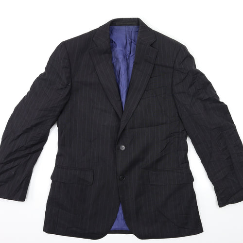 Marks and Spencer Mens Blue Striped  Jacket Suit Jacket Size 40