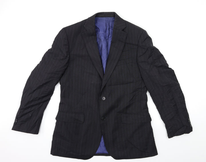 Marks and Spencer Mens Blue Striped  Jacket Suit Jacket Size 40
