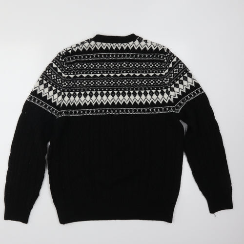 Red Herring Mens Black   Pullover Jumper Size L