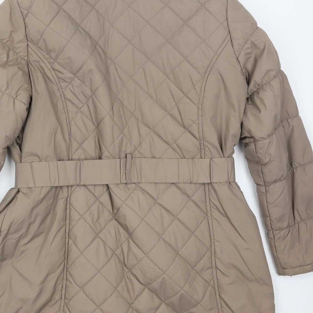 Marks and Spencer Womens Beige   Anorak Jacket Size L  - concealed hood